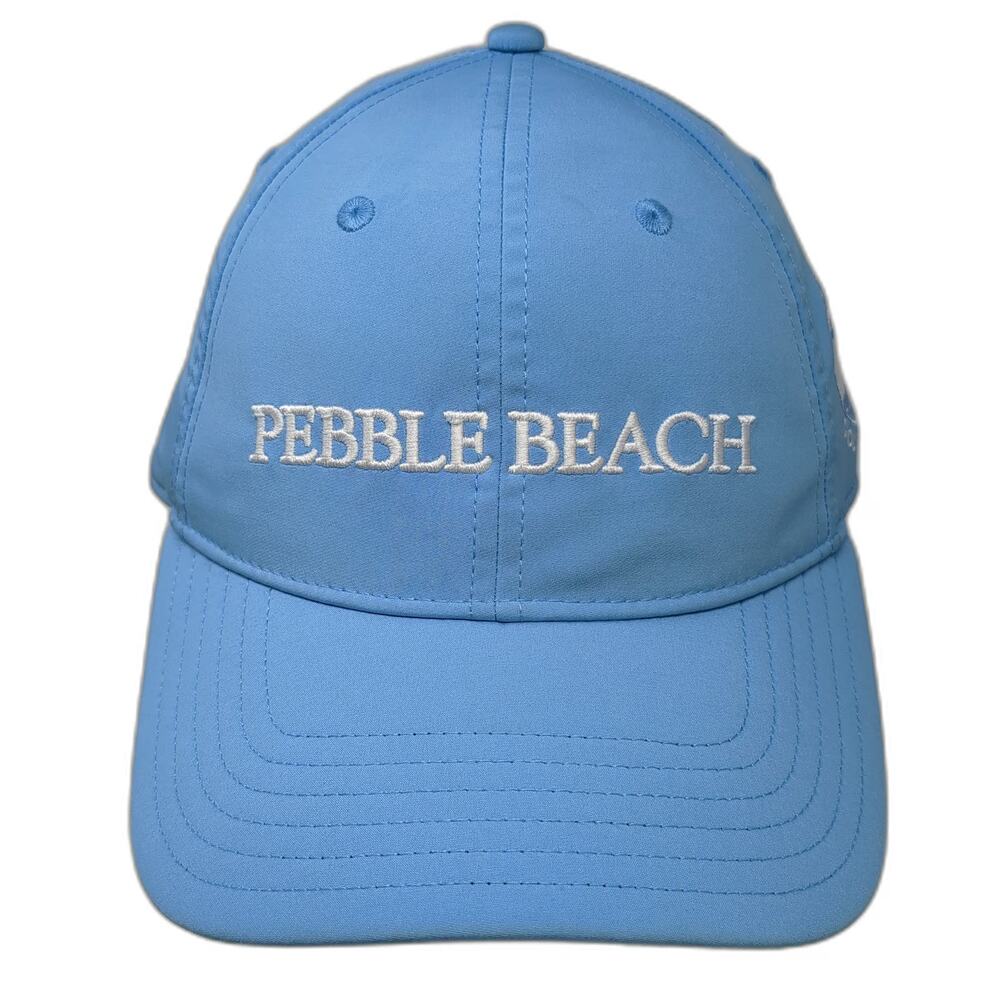 TaylorMade Baseball Cap Blue One Size Pebble Beach Golf Links Slideback Golf Hat